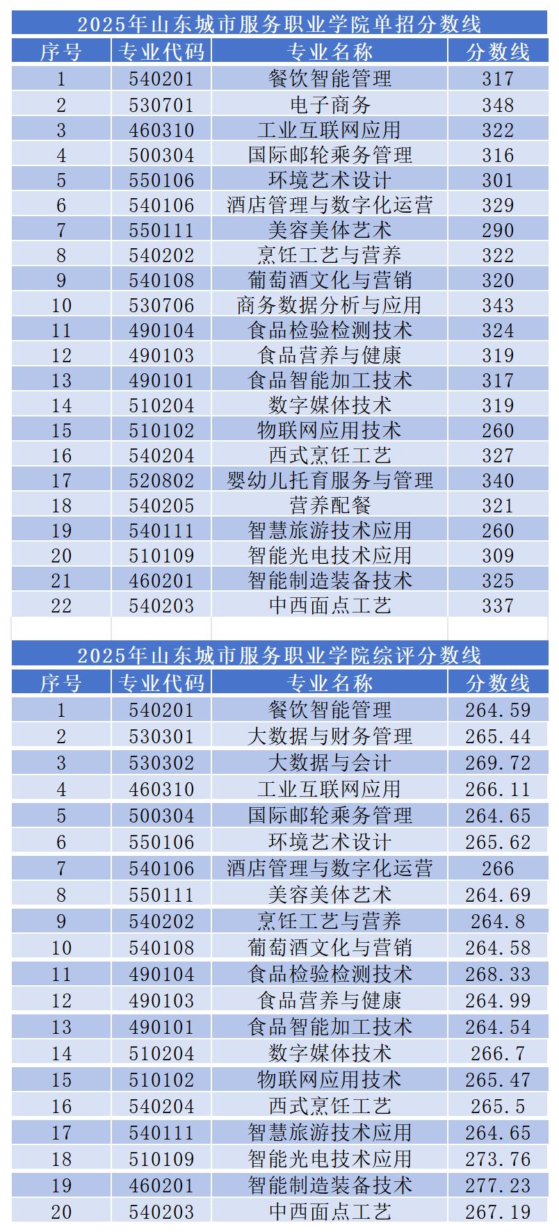 2025山东城市服务职业学院单招综评分数线_Sheet3.jpg